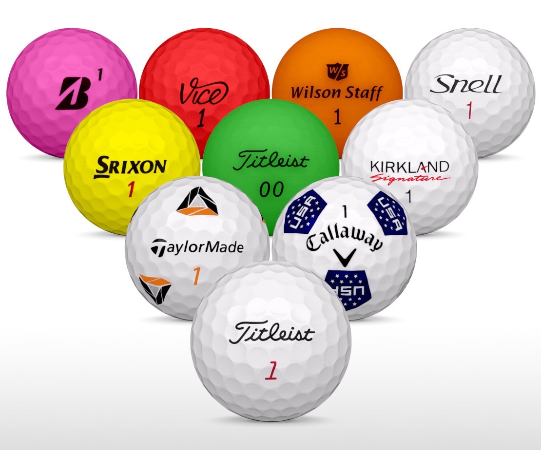 Världens största utbud av golfbollar